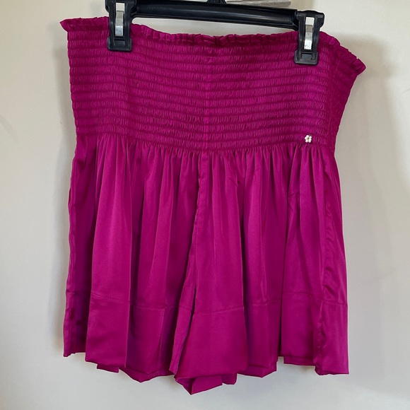 Natural Life Pink Smocked Waist Boho Skort Festival Style Size L/XL NWT - Picture 1 of 9